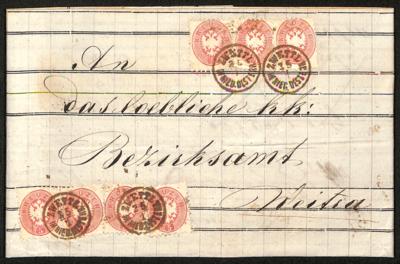 Poststück - österr. Ausg. 1863/64 - Einkreisstempel - Francobolli e cartoline