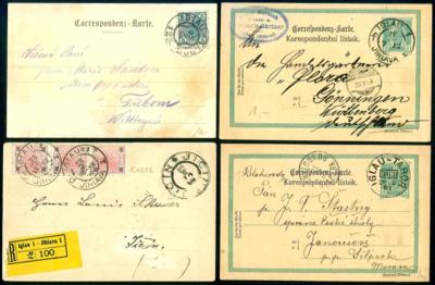Poststück - Österr./Iglau ca. 60 Belege der Hellerausg. um die Jahreswende 1900, - Francobolli e cartoline
