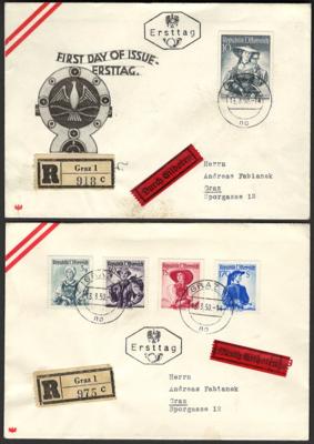 Poststück - Österr. - Partie FDSs und Ersttagsbriefe Trachten II, - Stamps and postcards