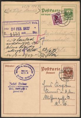 Poststück - Partie Ganzsachen Postkarten Österr. 1. Rep., - Stamps and postcards