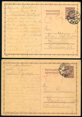 Poststück - Partie meist Protektoratsbelege (Böhmen u. M.) mit div. über D. Dienstpost, - Známky a pohlednice