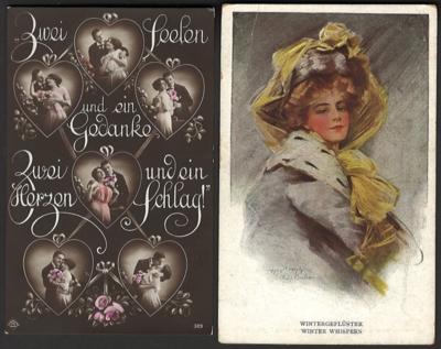 Poststück - Partie Motivkarten Frauen, - Francobolli e cartoline