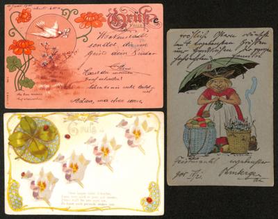 Poststück - Partie Motivkarten u.a. mit Fahrrad, - Francobolli e cartoline