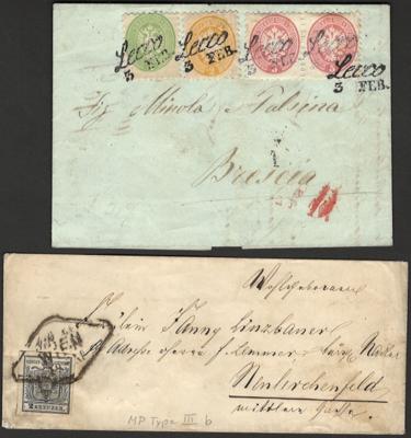 Poststück - Partie Poststücke Österr. ab 1850 und div. ungebr. Ganzsachen ab 1883, - Francobolli e cartoline