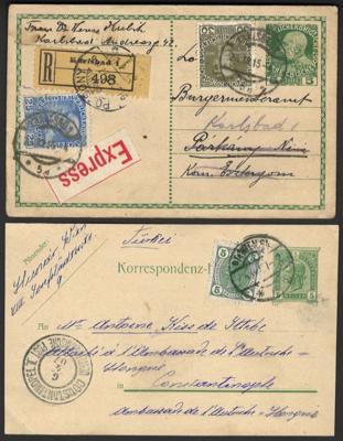 Poststück - Partie Poststücke Österr. ca. 1885/1918, - Francobolli e cartoline