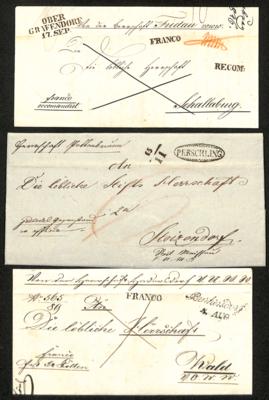 Poststück - Vorphila NÖ - Partie aus dem Bezirk St. Pölten mit Neulengbach, - Stamps and postcards