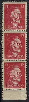 ** - D.Reich - Amerikanische Kriegspropagandafälschungen für Deutschland Nr. 17 im senkr. Dreierstreifen, - Briefmarken und Ansichtskarten