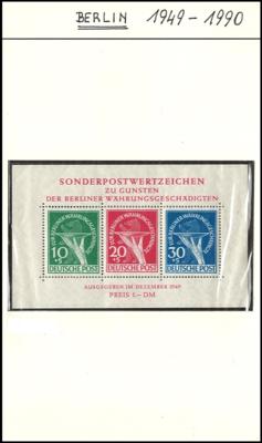 **/*/gestempelt - Berlin - Sammlung  1945/1990, - Briefmarken und Ansichtskarten