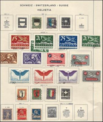*/gestempelt - Bestand Schweiz u. Liechtenstein, - Stamps and postcards