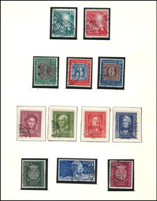 **/gestempelt - BRD Sammlung 1948-1990 doppelt geführt sowohl ** als auch gest. in 4 KABE bzw. Safe-Alben, - Briefmarken und Ansichtskarten