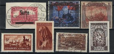 **/*/gestempelt/Briefstück - Saar Sammlung - Stamps and postcards