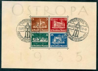 .gestempelt - D.Reich Block Nr.3 mit OSTROPA - Sonderstempel, - Briefmarken und Ansichtskarten