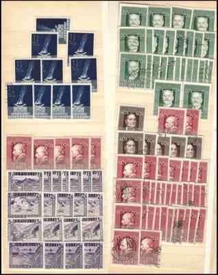 .gestempelt/** - Österr. Partie Dubl. 1945/1952 inkl. Porto, - Stamps and postcards