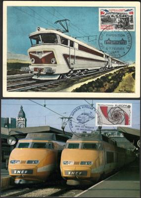 **/gestempelt/Poststück - Motiv Eisenbahn u. Transport - überaus reichhaltige Partie ganze Welt, - Briefmarken und Ansichtskarten