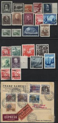 .gestempelt/*/**/Poststück - Sammlung Österr. I. Rep. u.a. mit Rotarier Poststück, - Stamps and postcards
