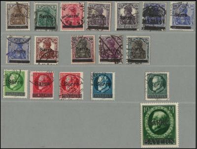 .gestempelt - Saargebiet u. Saarland - Sammlung  mit einigen besseren Stücken, - Briefmarken und Ansichtskarten