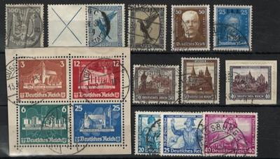 .gestempelt - Sammlung D.Reich ca. 1923/1937, - Briefmarken und Ansichtskarten