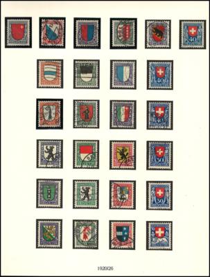.gestempelt - Schweiz gepflegte Sammlung ab 1850 (Rayon I) - 1971 mit Flugpost 1924/48, - Briefmarken und Ansichtskarten