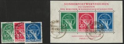 **/*/gestempelt - Teilsammlung Berlin 1948/1957 tls. mehrfach, - Stamps and postcards