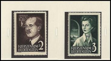 ** - Liechtenstein - Sammlung  ca. 1945/1989, - Známky a pohlednice
