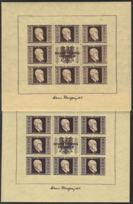 ** - Österreich 1946 Rennerblock - Stamps and postcards