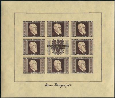 ** - Österreich postfrische Sammlung 1945-75 mit Rennerblock, - Briefmarken und Ansichtskarten