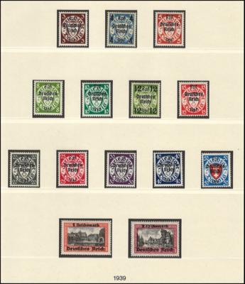 ** - Sammlung D.Reich 1938/1945 mit D. Bes. WK II, - Stamps and postcards