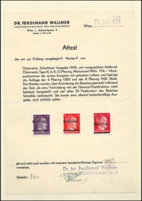**/* - Sammlung Österr. 1945/1955, - Stamps and postcards