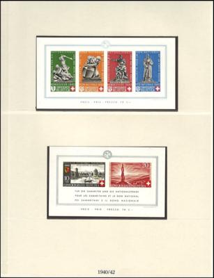 **/* - Sammlung Schweiz ca. 1881/1963, - Stamps and postcards