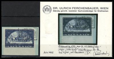 Briefstück - Österr - WIPA glatt vom Bogenunterrand mit Künstlerhaus - Sonderstpl. vom 8. Juli auf Briefstück, - Briefmarken und Ansichtskarten