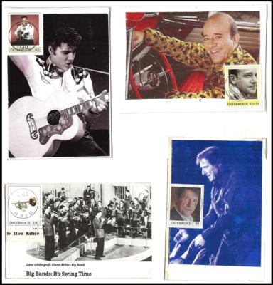 Poststück - Musiker Motivkartensammlung von Mozart/Strau? über Klassiker bis Presley, - Briefmarken und Ansichtskarten