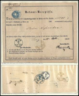 Poststück - Österr. 1866 - Retour - Známky a pohlednice
