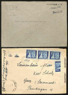 Poststück - Österr. 1945/46 - Stempelprovisorium - Briefmarken und Ansichtskarten