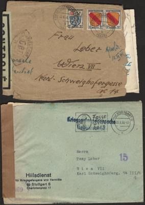 Poststück - Österr. Interess. frühe Nachkriegskorresp., - Briefmarken und Ansichtskarten