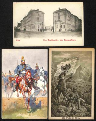 Poststück - Partie AK meist Militaria Österr. WK I mit etwas D.Reich Militärs, - Briefmarken und Ansichtskarten