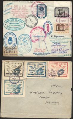 Poststück - Partie Belege Europa u. Übersee mit interes. Stücken, - Briefmarken und Ansichtskarten