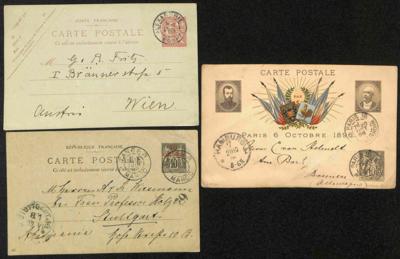 Poststück - Partie meist ältere Ganzsachen Frankreich und Belgien, - Briefmarken und Ansichtskarten