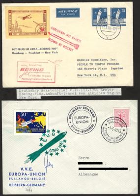 Poststück - Partie meist internat. moderne Raketenpost, - Francobolli e cartoline