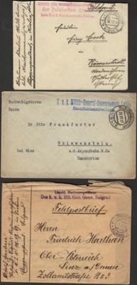 Poststück - Partie Österr. Feldpost WK I u.a. in Polen, - Briefmarken und Ansichtskarten