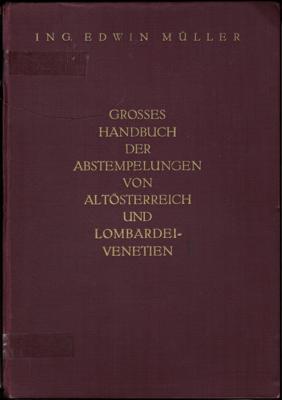 Poststück - Partie Philatelistische Literatur u.a. mit Edwin Müller: "Handbuch der Entwertungen von Österr..", - Briefmarken und Ansichtskarten