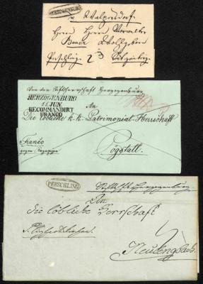 Poststück - Partie Poststücke von bzw. nach NÖ ab Vorphila u.a. mit Vorphila Herzogenburg, - Stamps and postcards