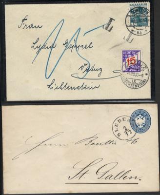 Poststück - Voralrberg - Partie Poststücke ab Monarchie u.a. mit Ganzsachen, - Francobolli e cartoline