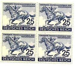 ** - D.Reich Nr. 814 im Viererblock - Briefmarken