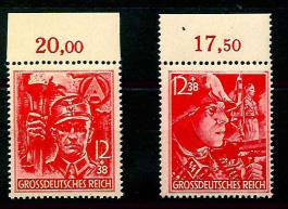 ** - D.Reich Nr. 909/910, - Briefmarken