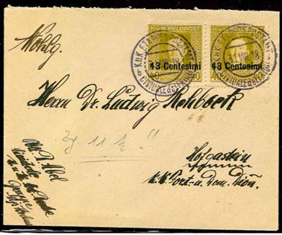 Poststück - Österr. Fp. Ausg. f. Italien - Stamps