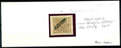 Briefstück - Österr. Nr. 4 H mit 3 verschiedenen RECOM-Stpln. entwertet, - Briefmarken