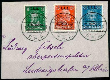 Briefstück - D.Reich Nr. 407/09 (I. A. A.) auf Briefstück, - Stamps
