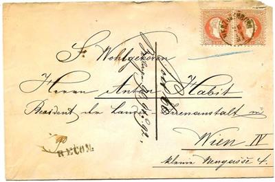Poststück - Österr. Ausg. 1867, - Francobolli