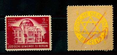 */(*) - Deutschland - 2 Spendenvignetten für die Jüdische Gemeinde zu Berlin, - Briefmarken