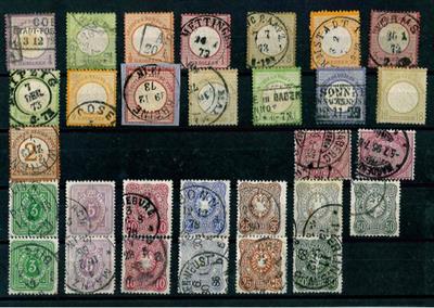 gestempelt - Partie Dubl. D.Reich aus 1872/1880, - Stamps